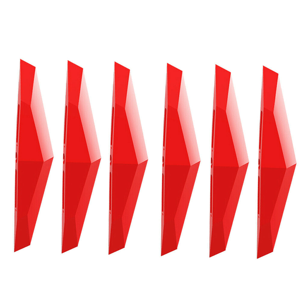 6pcs Car Door Anti Collision Bumper Strips Stickers with Sound Alarm Red