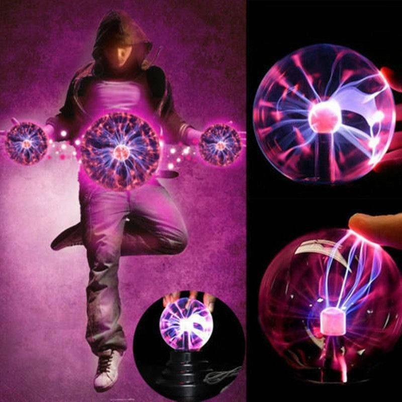 US Glass Magic Plasma Ball Light Large Table Lights Sphere Night Lamp Touch Toys