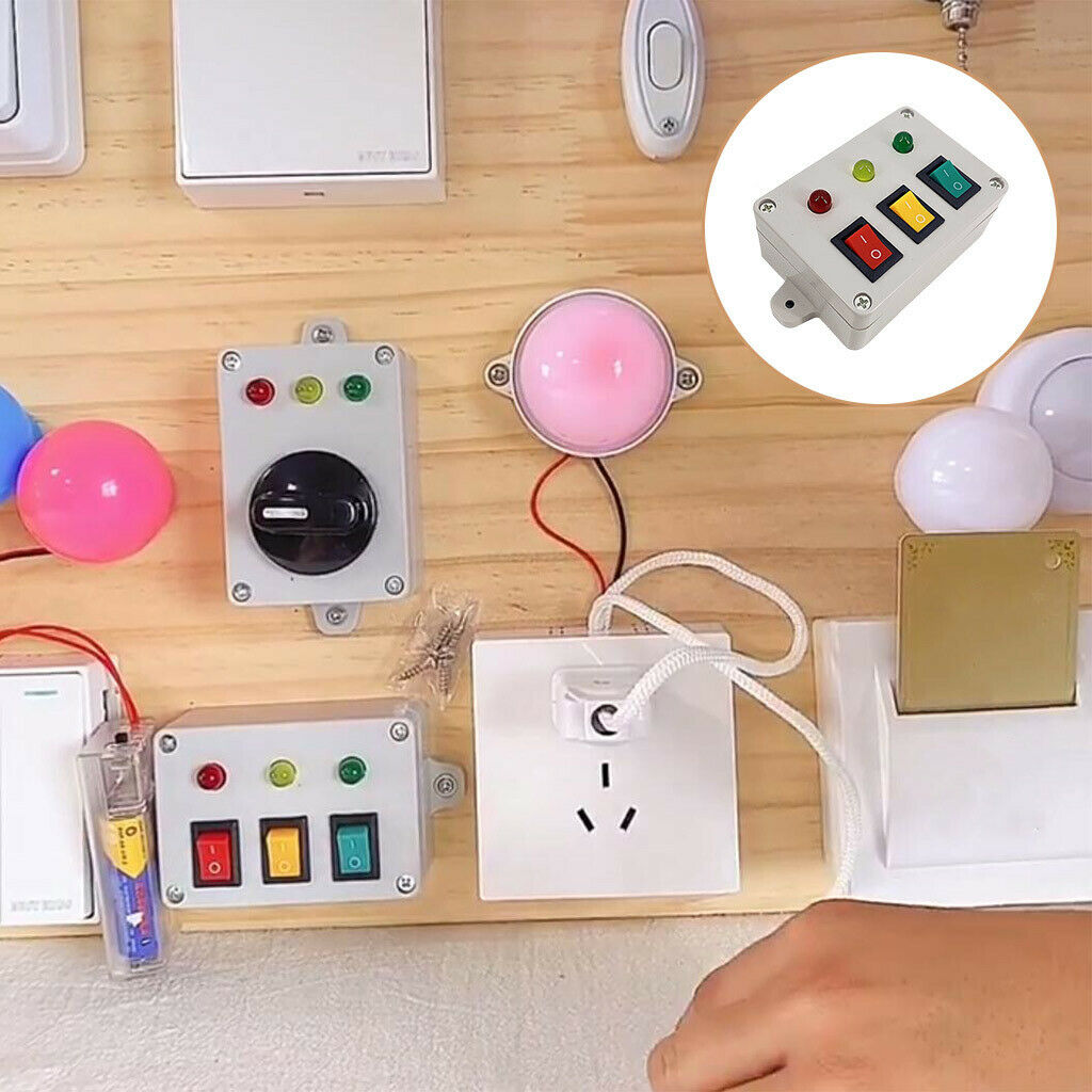 Mini DIY Busy Board Kit Traffic Light Stop Light With Switch Montessori Toys