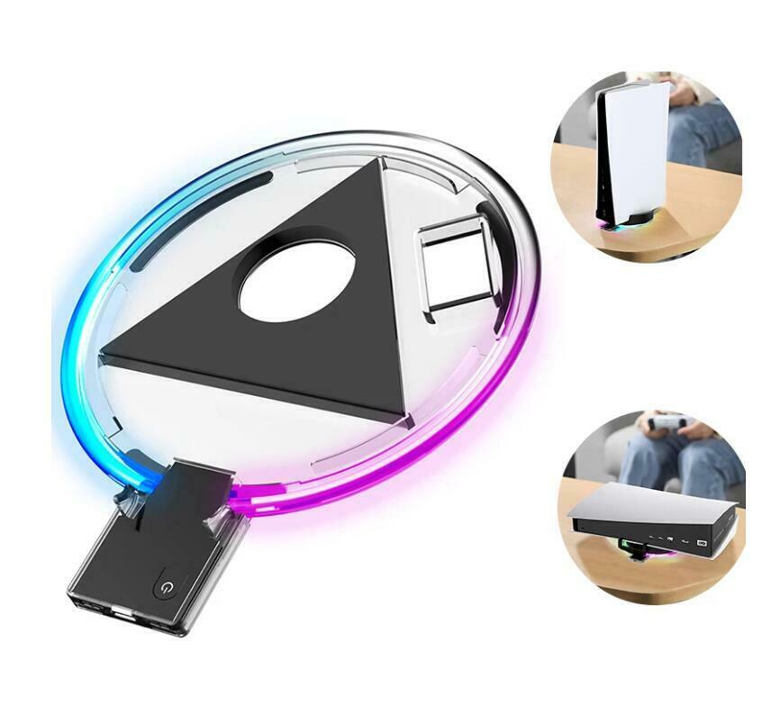 Adjustable RGB Base for PS5 Host Game Console Atmosphere LED Light Stand Props