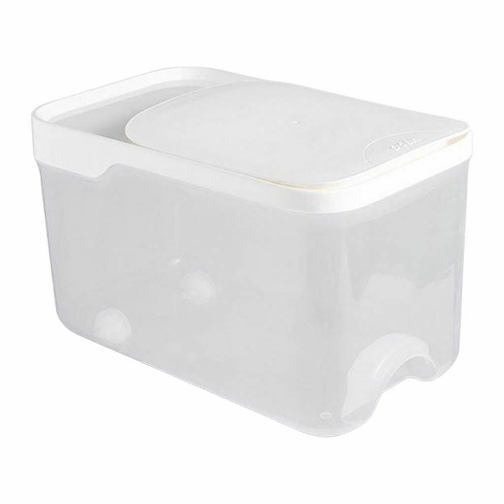 Rice Container Cereal Dispenser Food Box Bin Airtight Moisture-proof White