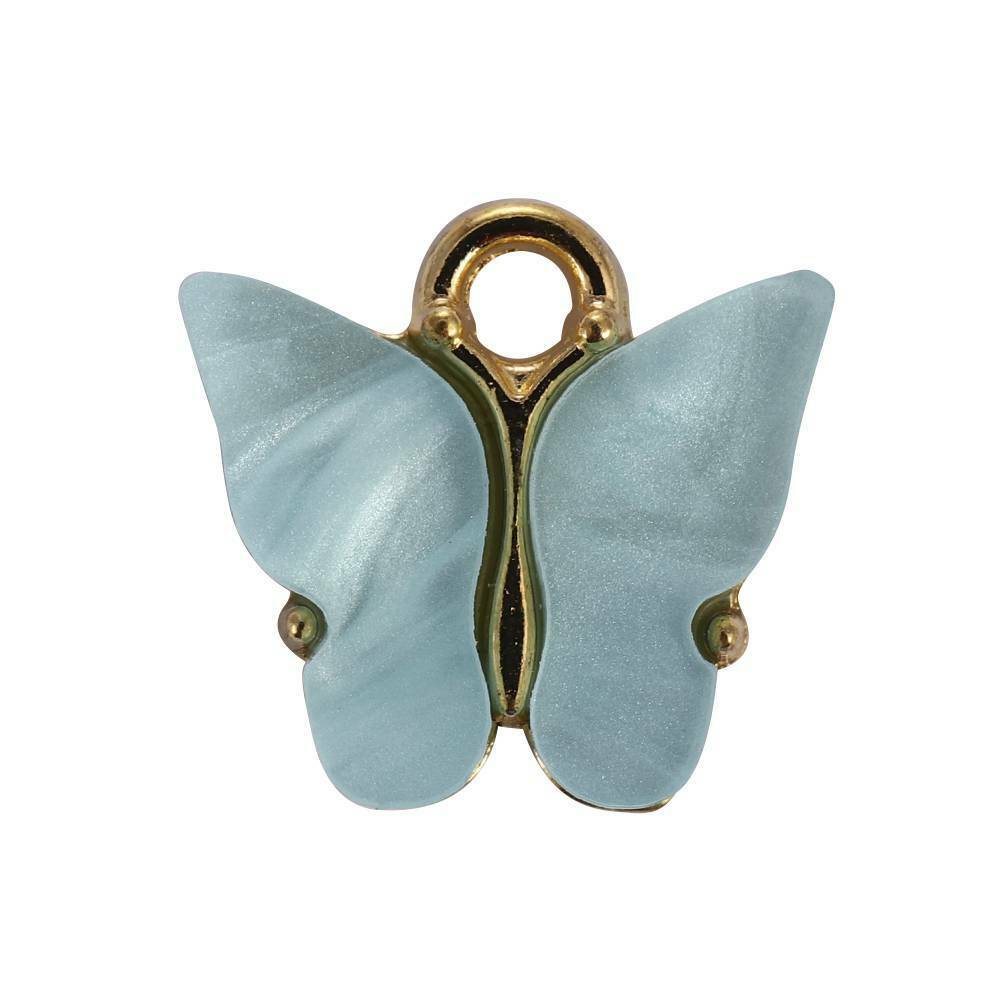 10Pcs Mixed Butterfly Acrylic Charms Lovely DIY Retro Pendant Handmade Jewelry