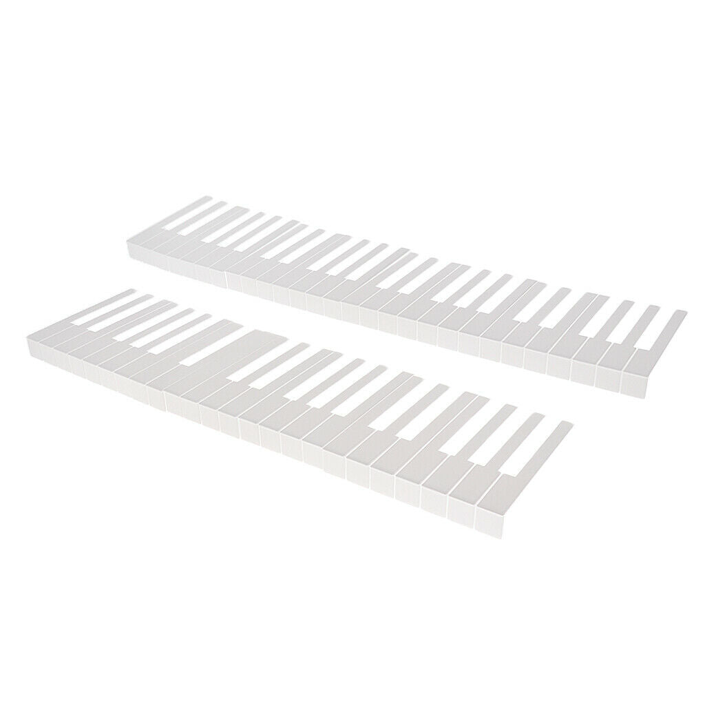 Piano Keytops White Glossy Replacement Key Tops 52PCS 15.7cm/6.18inch