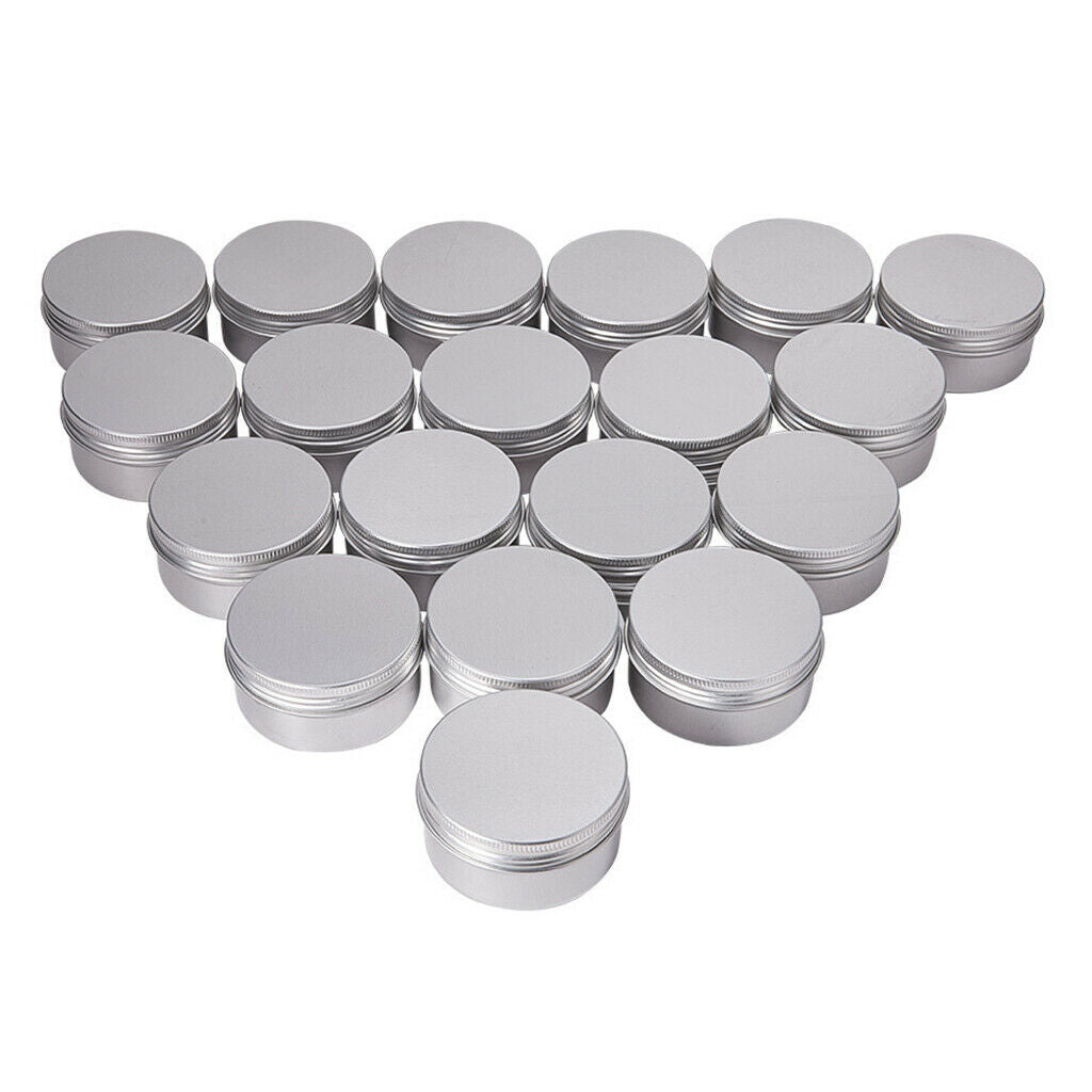 Aluminium Tin Jars, 20x 80ml Runde Aluminium Tin Cosmetic Container with Lid