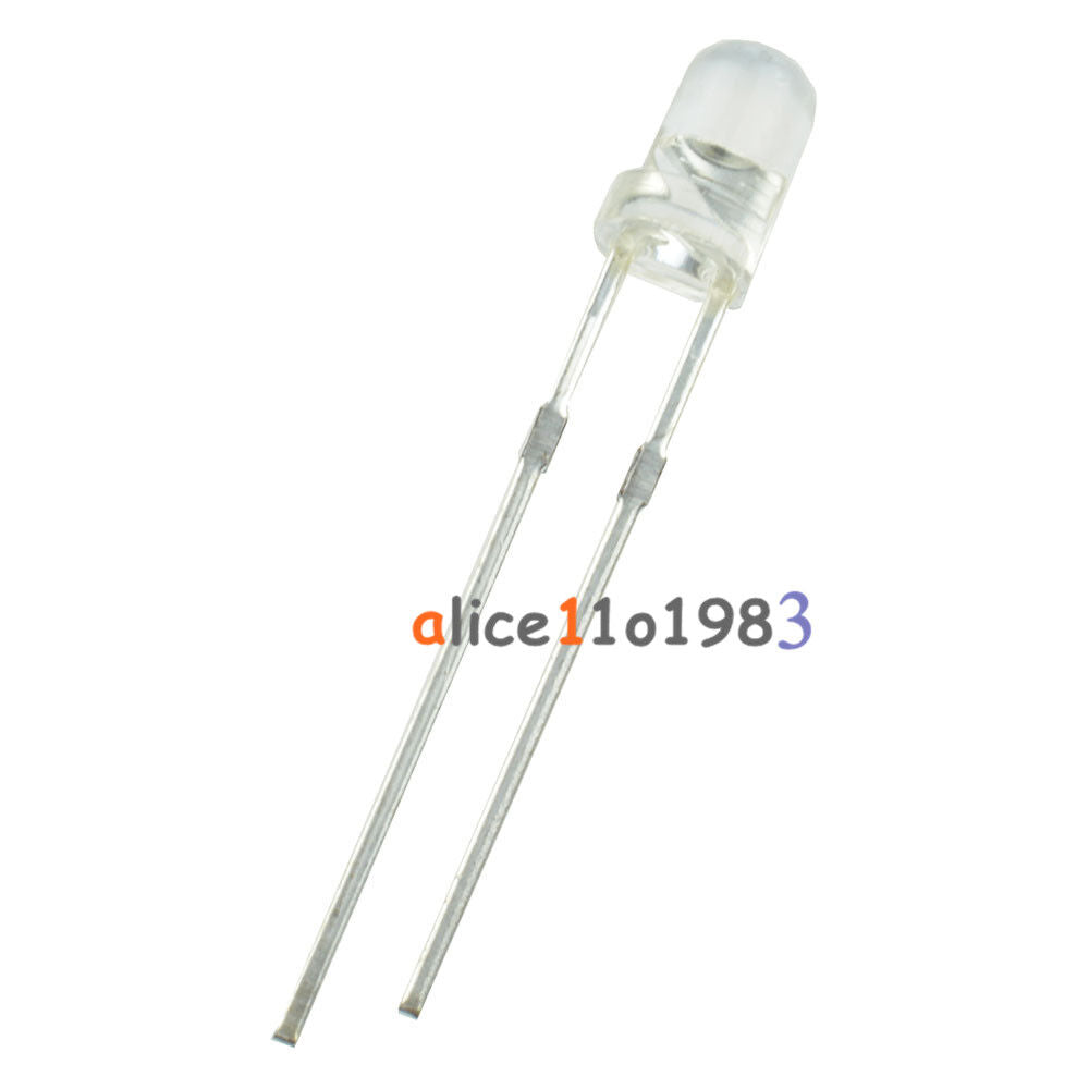 100PCS 3mm Blue 5000MCD Round  Water Clear LED Light