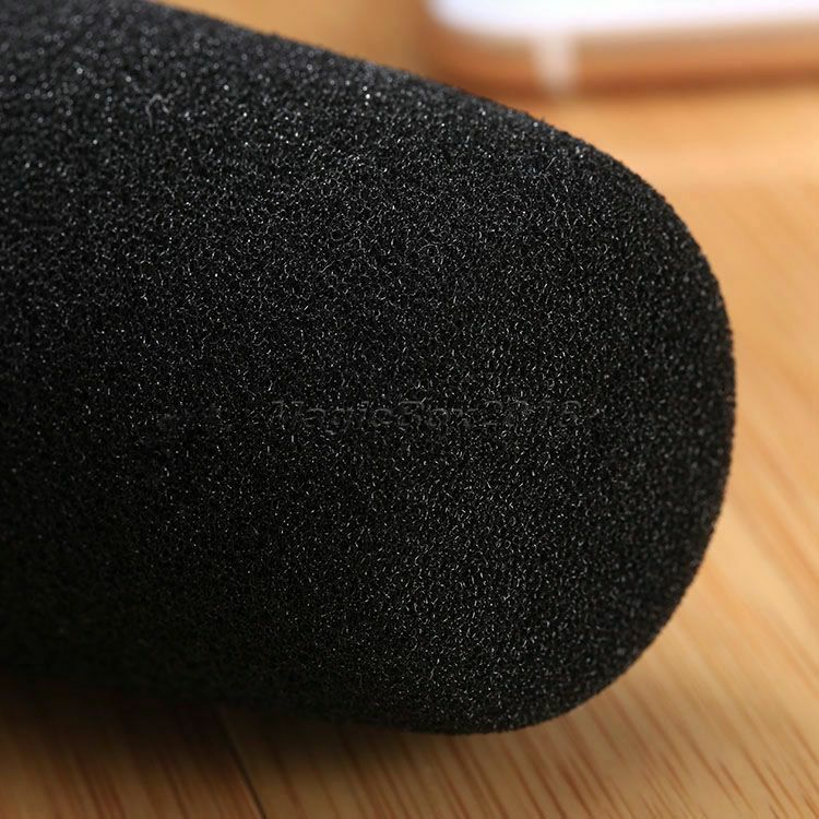 4.9" 12.5cm Microphone Windscreen Windshield Foam Sponge Mic Cover Black New