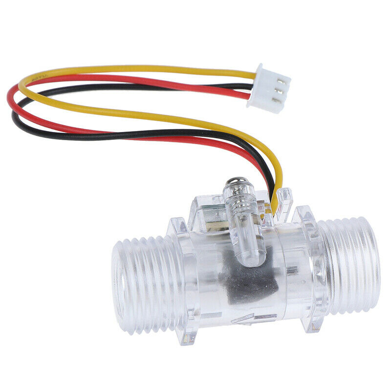 1Pc Water Flow Sensor Switch G1/2" Hall Effect EBter Control DC 5-15V.l8