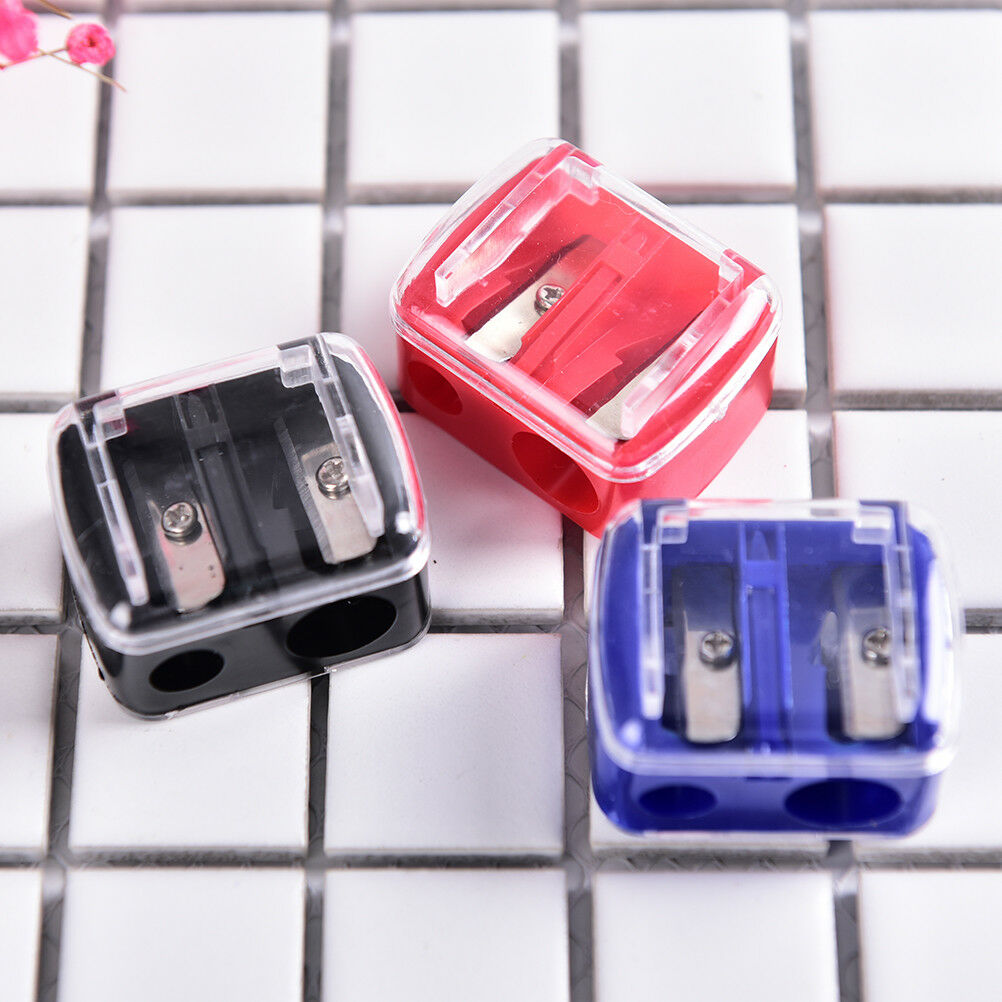 Precision Cosmetic Pencil 2 Holes Sharpener for Eyebrow Lip Liner Eyeline.l8