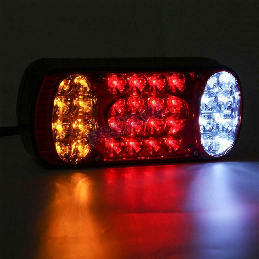 12V LED Rear Stop Light Brake Indicator Lamp For Truck Trailer Van Caravan RV