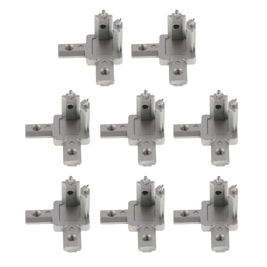 8x 3-Way L Shape Interior Connector Joint Bracket for 2020 Metal Profile EU
