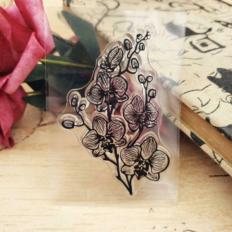 Phalaenopsis Silicone Clear Seal Stamp DIY Scrapbooking Embossing Photo Album