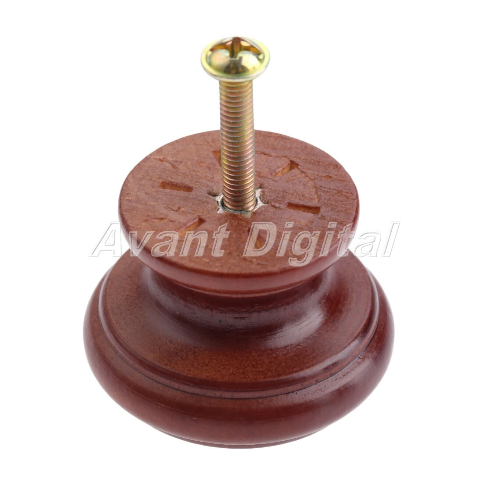Wooden Pull Knobs Drawer Cabinets Wardrobe Furniture Handles with Screws 5Pcs