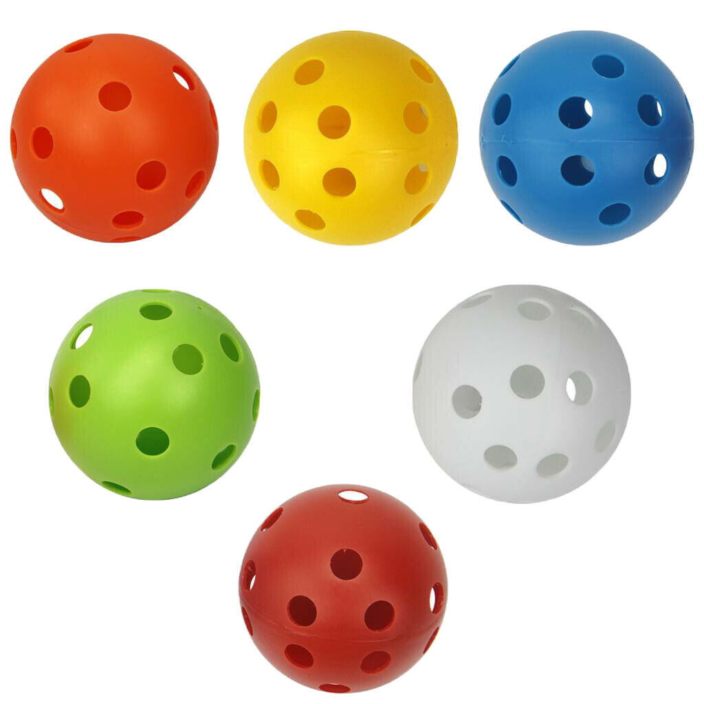 Golf Balls Plastic Practice  Hollow Balls Fun For Pets Play 6-Pack