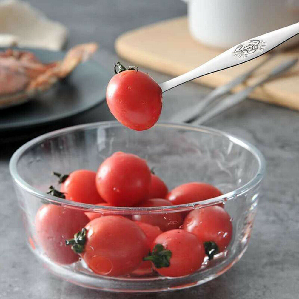 5PCS Stainless Seafood Tools Crab Fork Spoon Crab Needle Multipurpose Meat Spoon