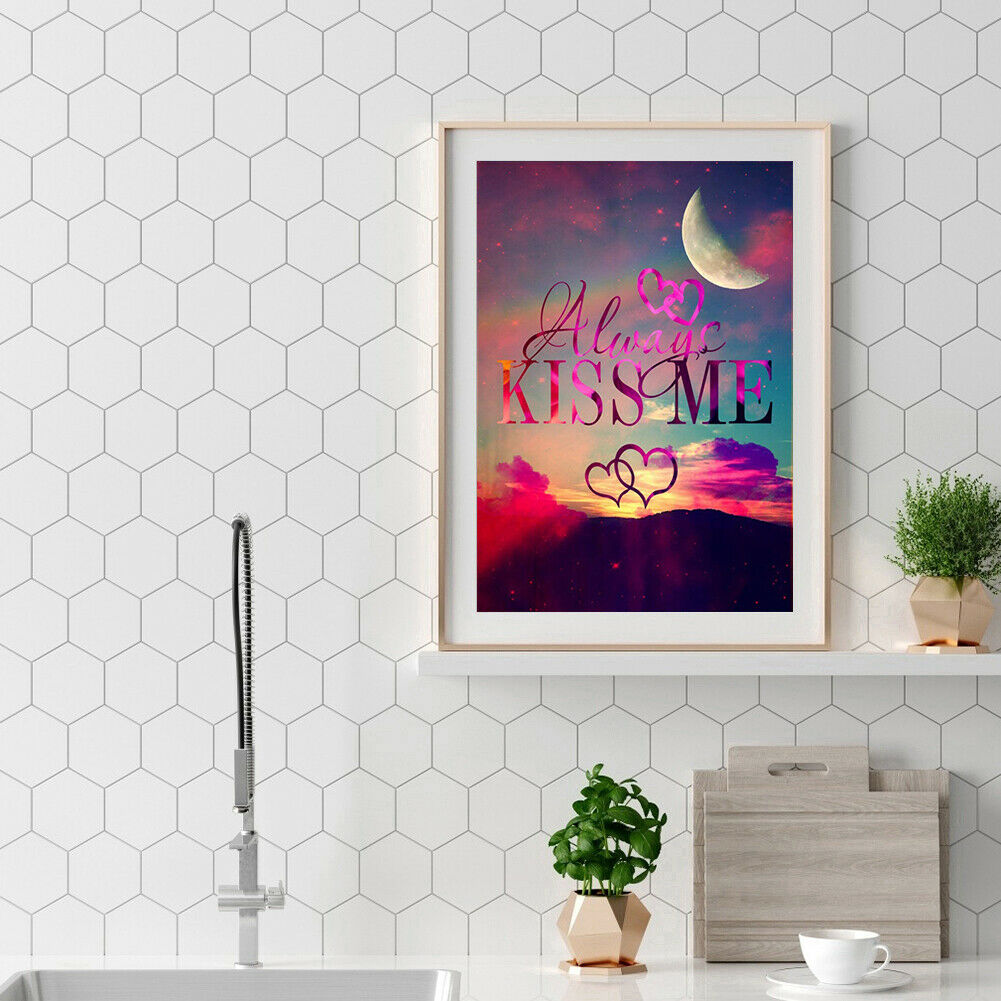 Kiss Me 5D Diamond Painting DIY Full Round Drill Embroidery Mosaic Kits @