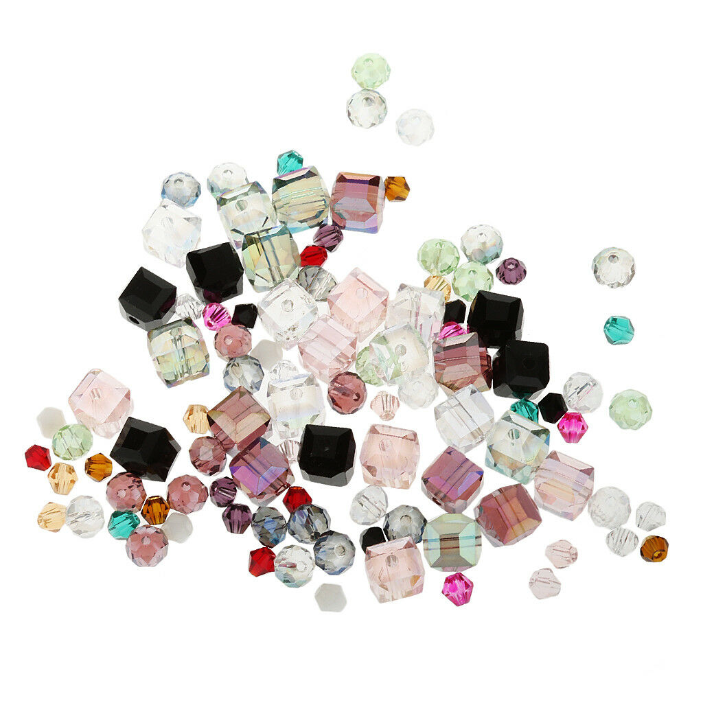 100 Mixed Rhinestone Spacer Bead Charms Pendant for Jewelry Making Craft