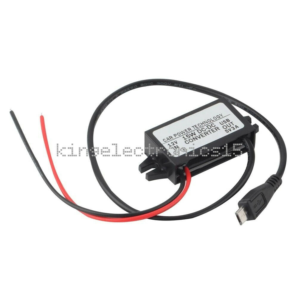 1PCS DC/DC 12V To 5V 3A Converter Module With Micro USB Output Power Adapter