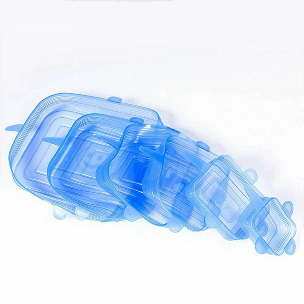 2set Silicone Stretch Lids Bowl Wrap Lids Silicon Gel w/ for Bowls Cups