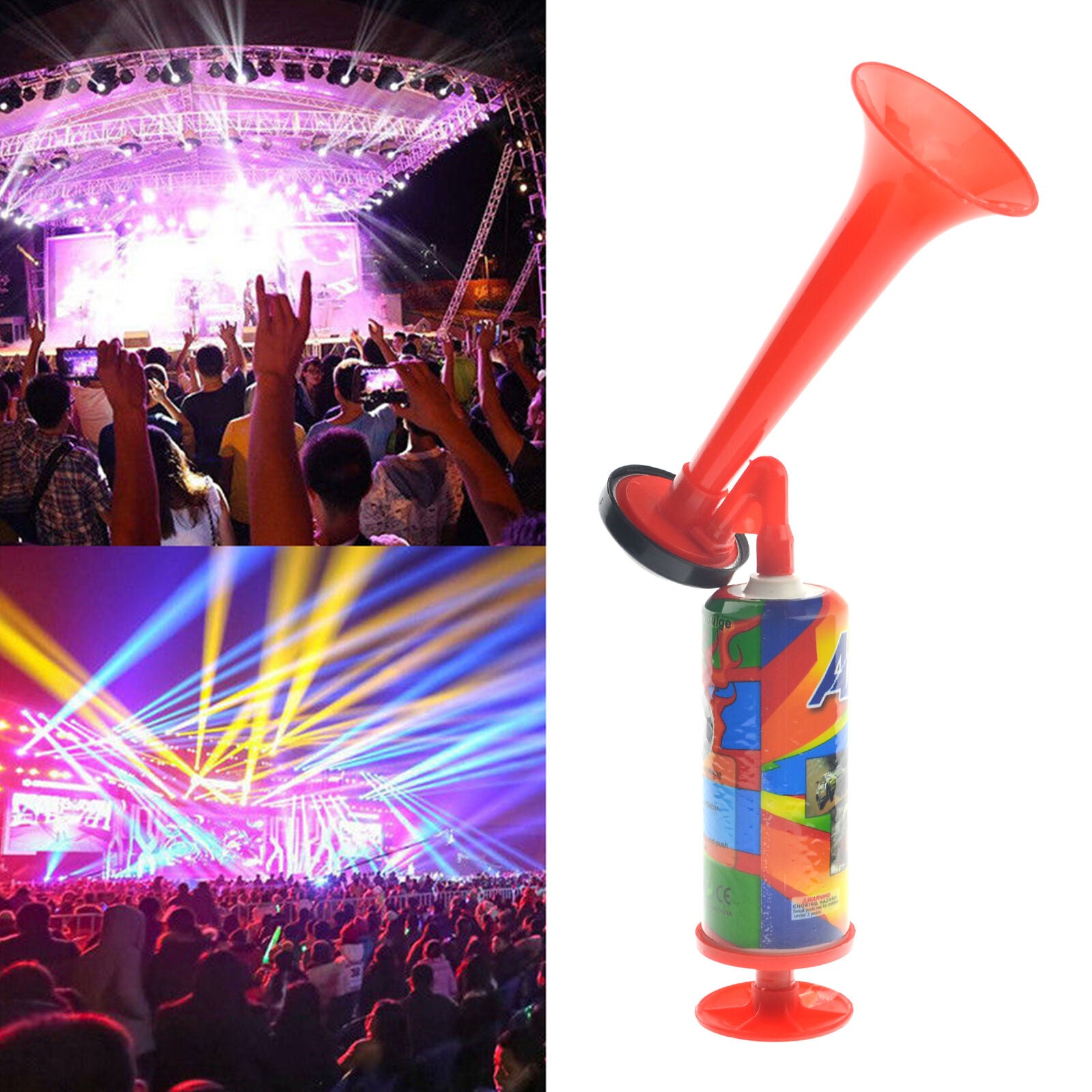 Hand Held Pump AIR HORN Loud Party Novelty Sport Soccer Football Supporter Small