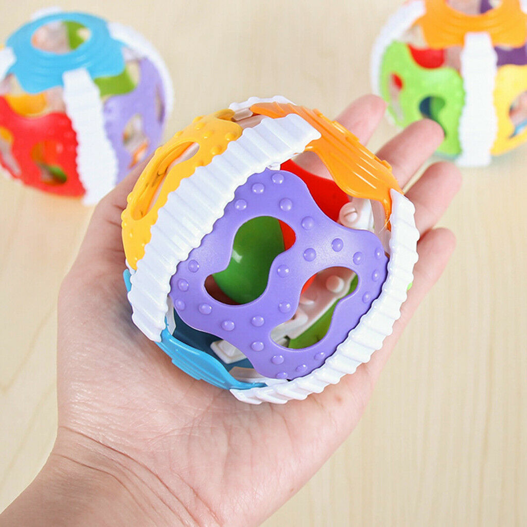 Ball Bell Hand Baby Rattle Toys Grasp Colorful Plastic Educational Toys