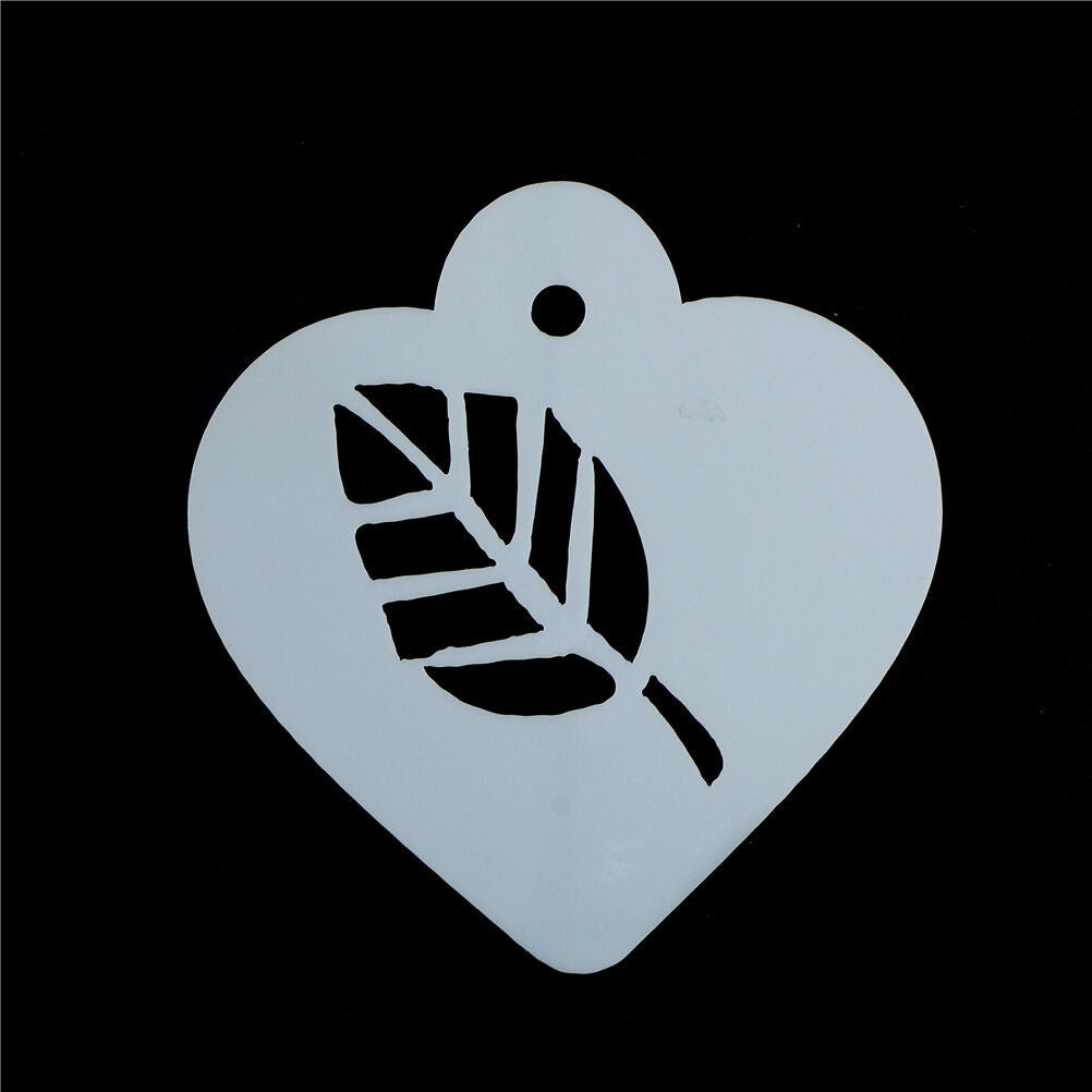 Excellent Rose Flower Leaf Cake Stencil Wedding Coffee CupcakeCookieDecora.l8