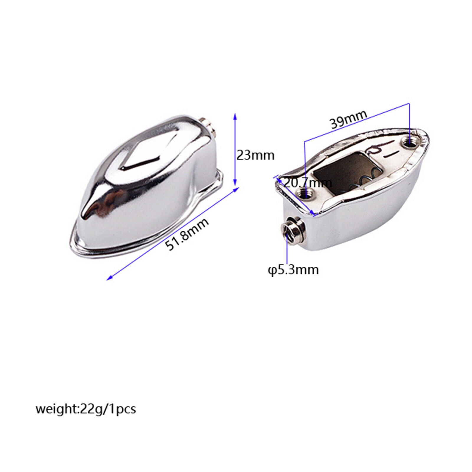 1 Pair Snare Drum Lug Claws Oval Shape Replacement Accessories 52x23x20mm