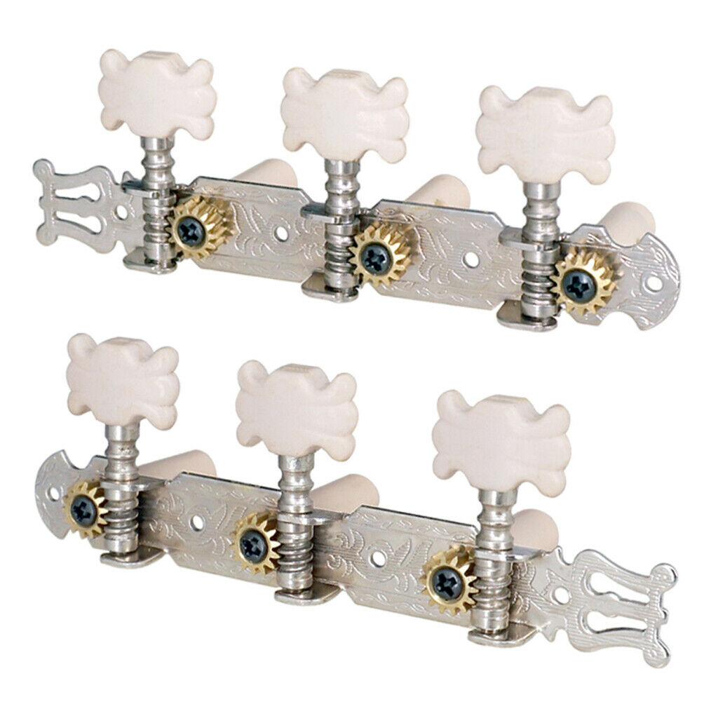 Set Of 2 Classic Guitar Tuners Tuning Pegs With 8 Screws Voice Keys Pegs