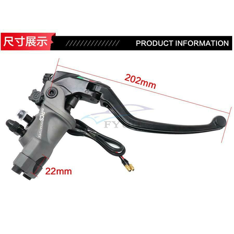 1PCS 22MM Right Motorcycle Handlebar CNC Aluminum Alloy Brake Master Cylinder