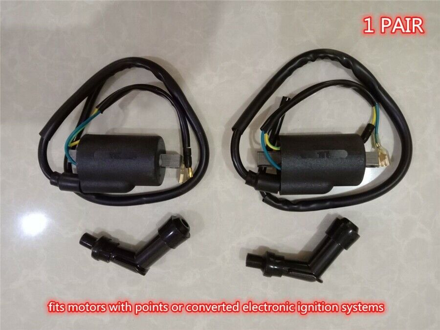 12 Volt Ignition Coils 90Â° Spark Plug Caps  for CB350 CL350 SL350 CL450 CB450