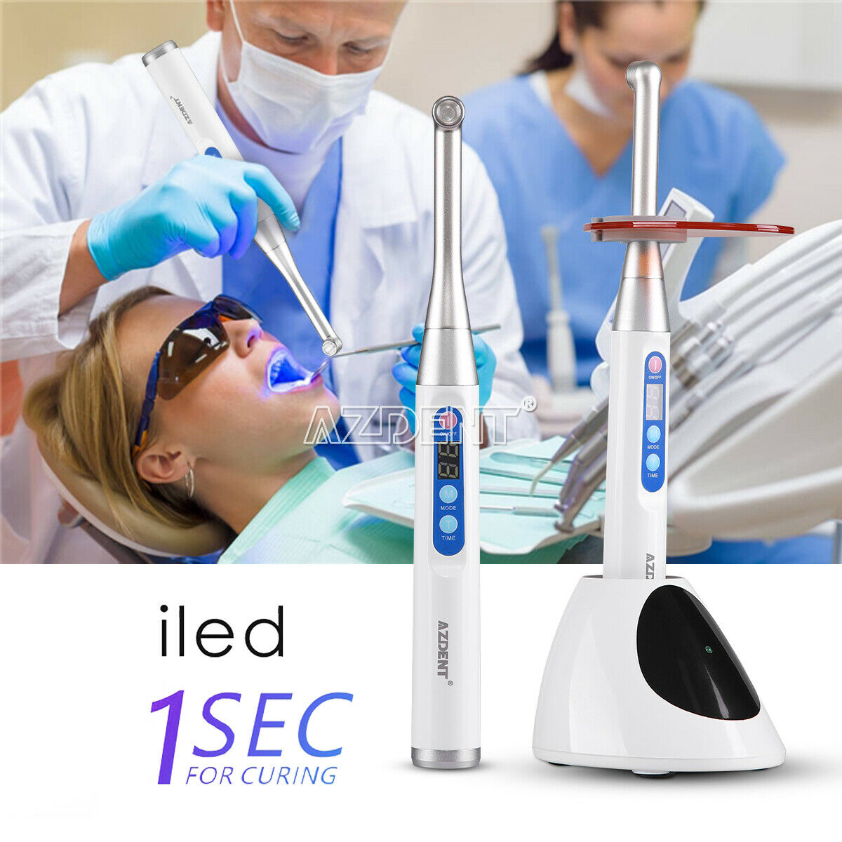 Woodpecker Style i LED Dental Wireless Curing Light Cure Lamp 2300mw/cm2 NEW
