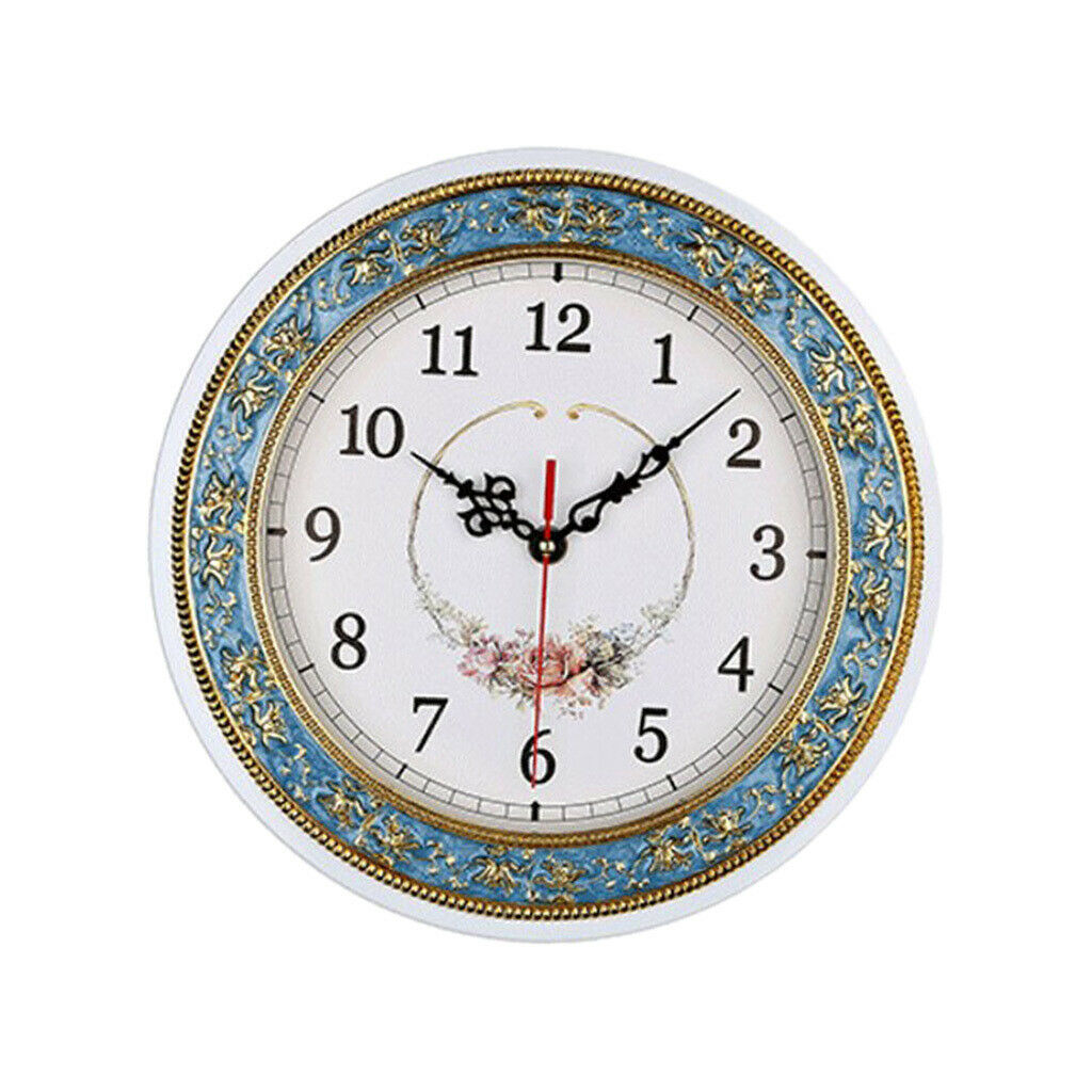 11inch Super Quite Clock Non Ticking Quartz Wall Clock Home Decor Blue