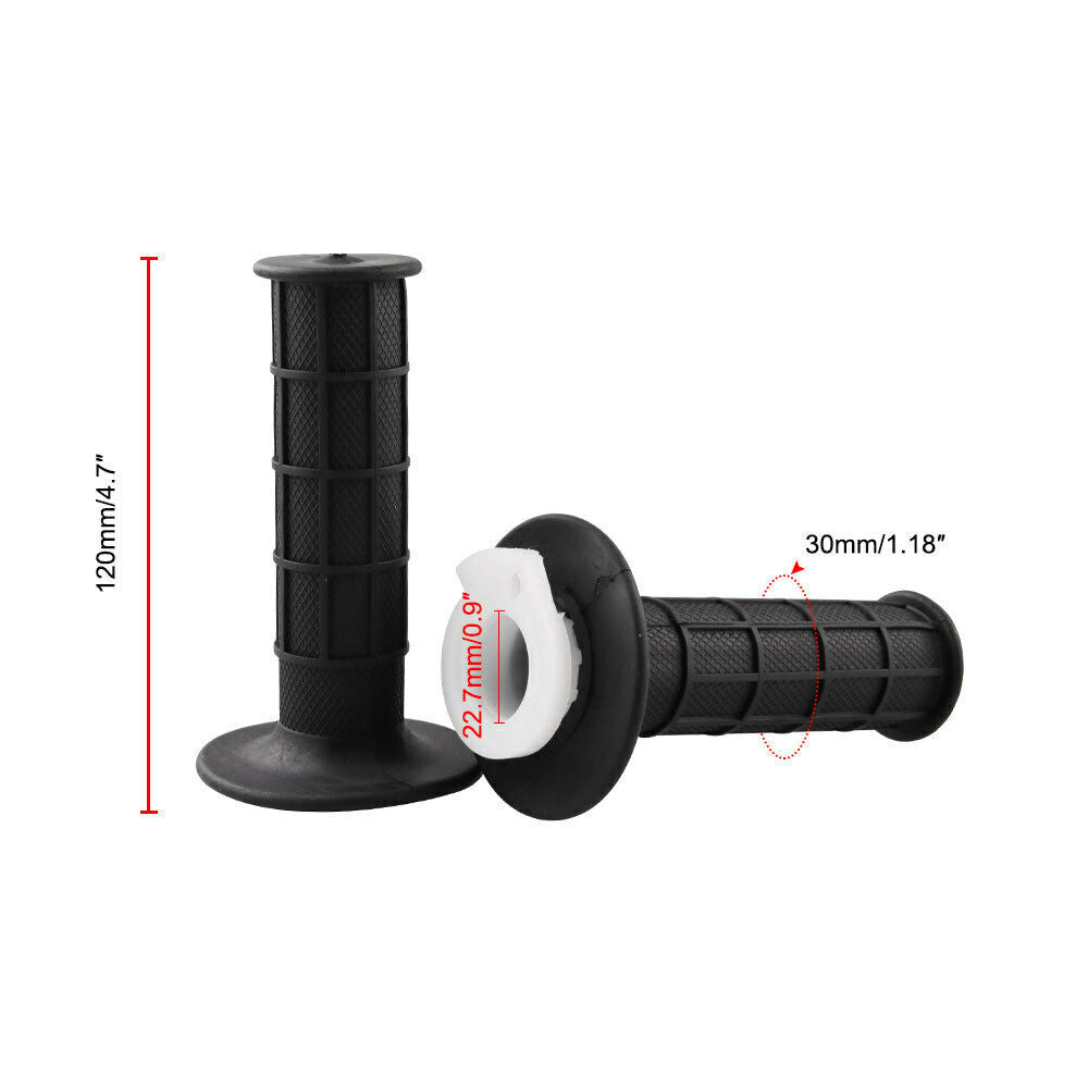 7/8" 22mm Motorcycle Twist Throttle Accelerator Handle Grips and Cable Set
