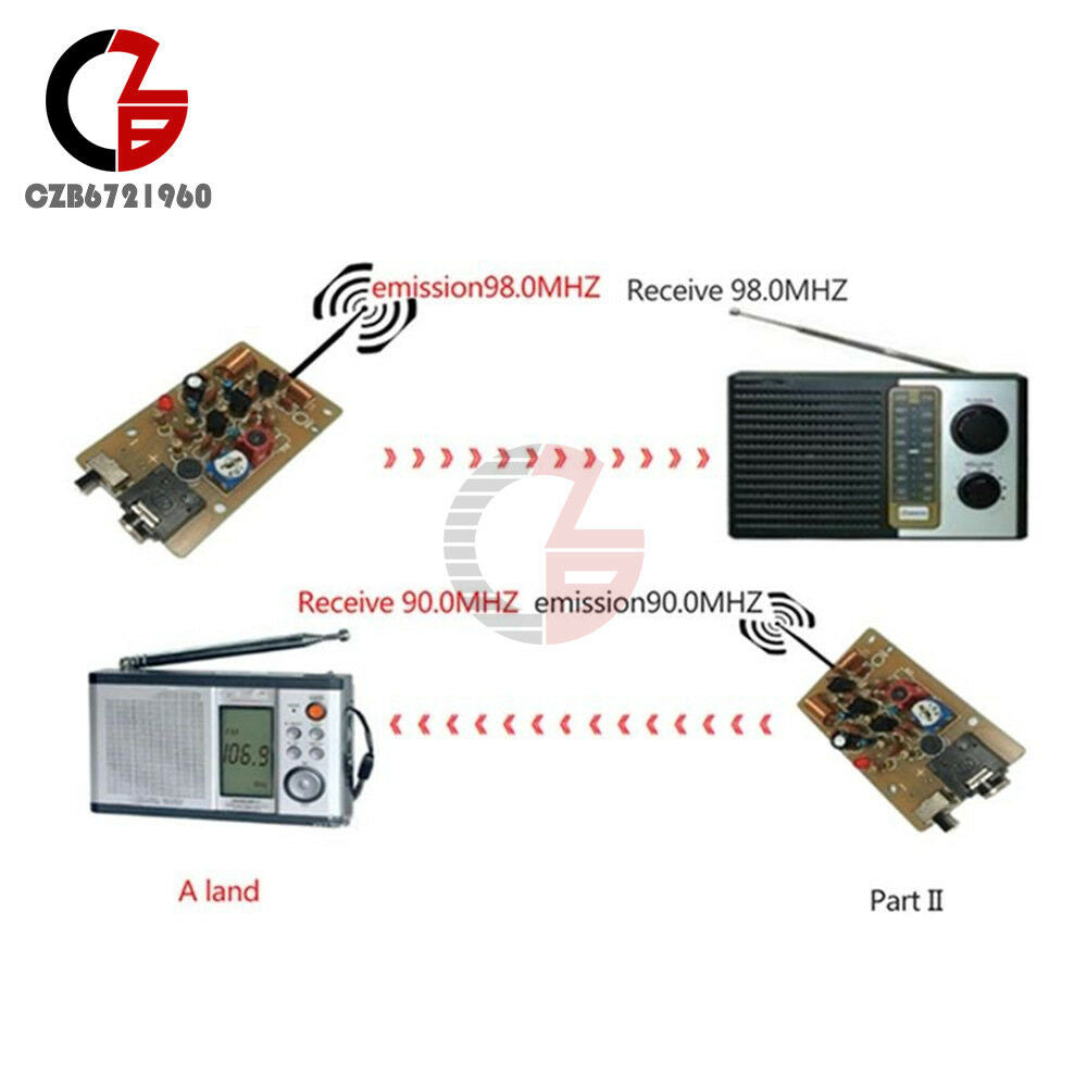 Wireless FM Microphone Suite FM Radio Transmitter DIY 1.5-9V 88-108MHz Module