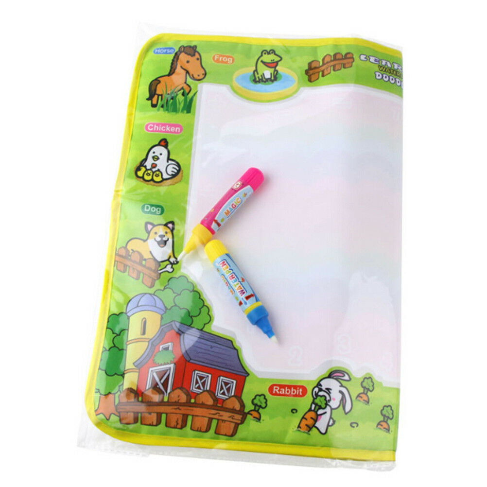 Water Drawing Mat With 2 Drawing Pen Kid'S Magic Water Drawing Play Mat DD