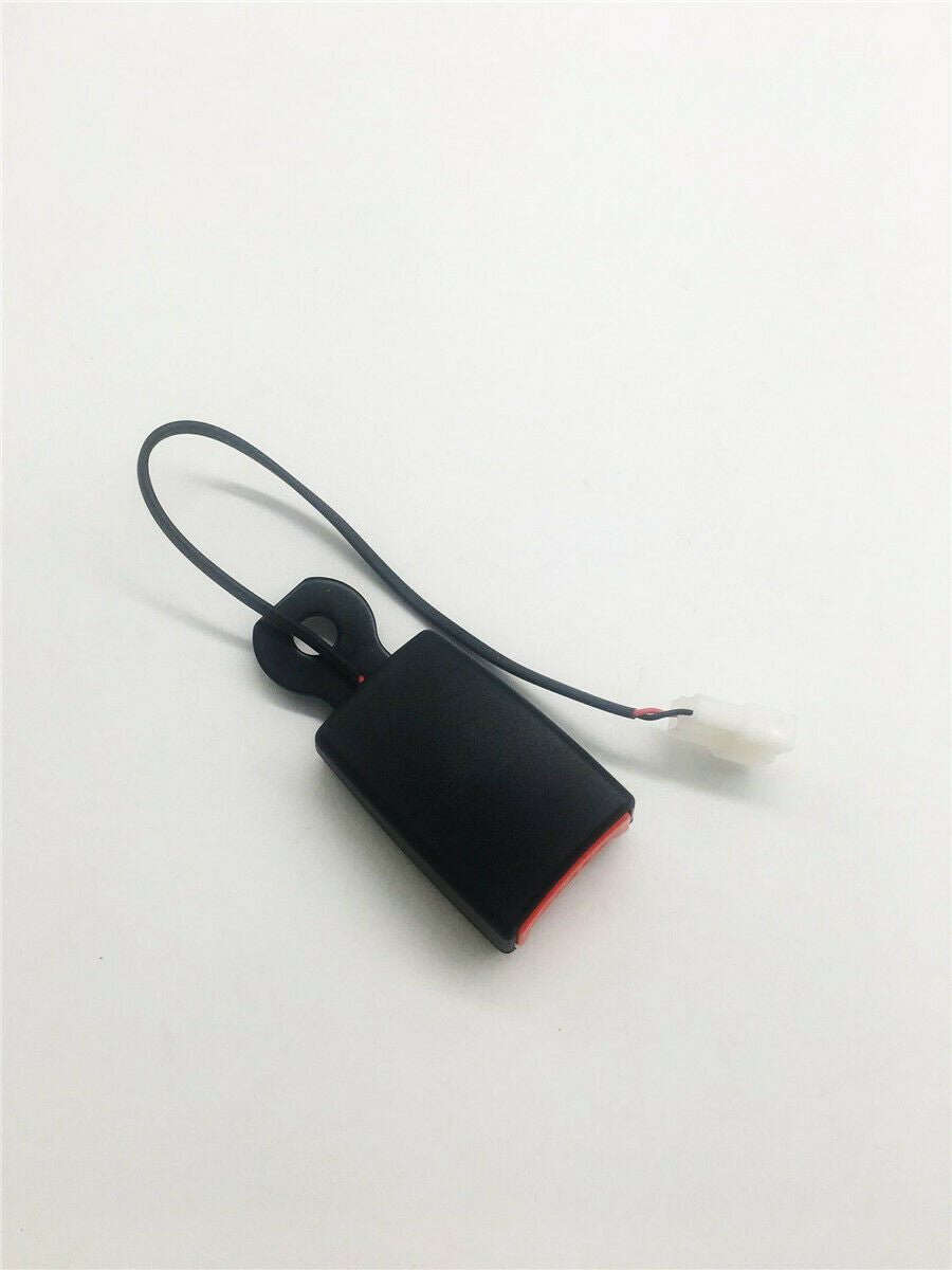 12mm Car Seat Belt Lock Safety Padding Socket Plug Connector with Warning Cable