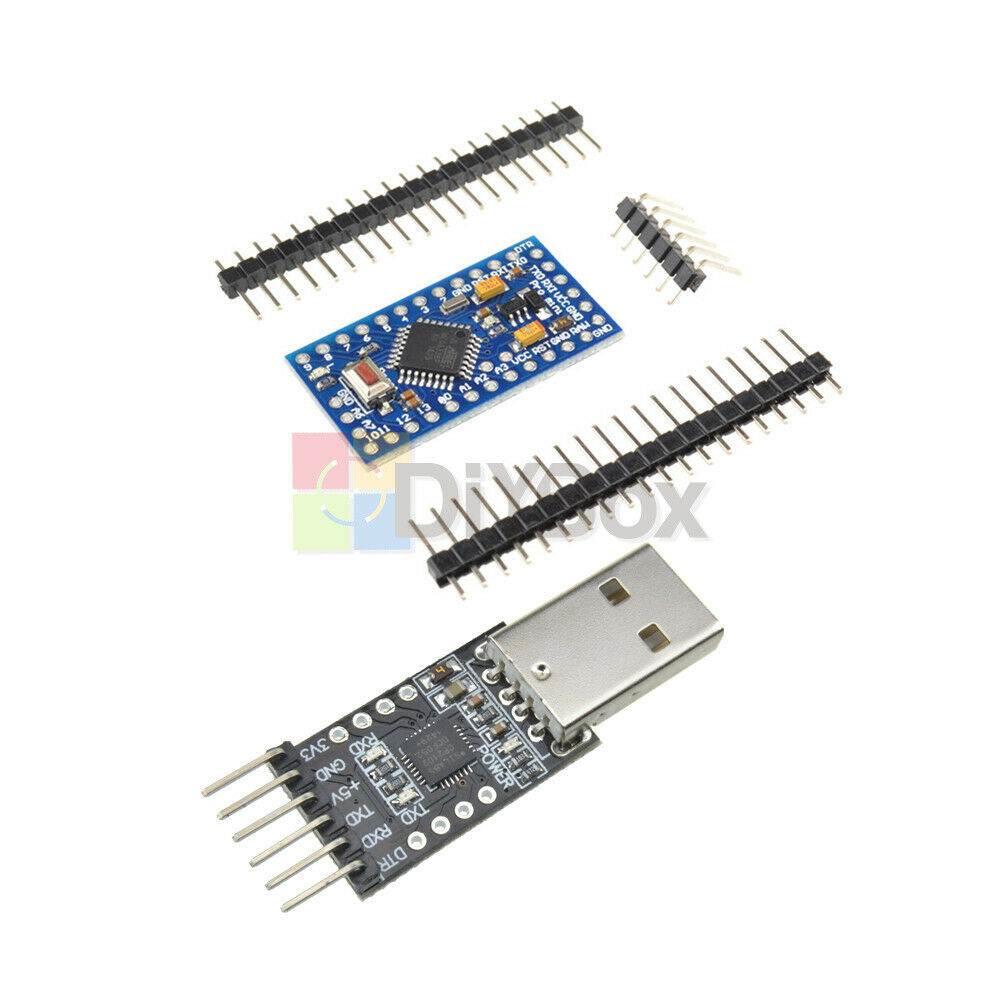 6pin USB 2.0 to UART TTL CP2102 Module + Pro Mini Atmega328 5V 16M For Arduino
