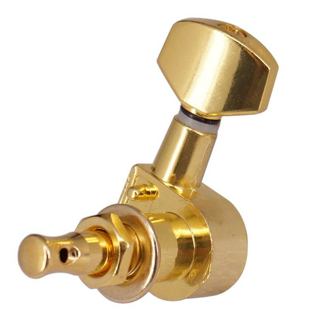 6Pcs Tuning Pegs, 6L Zinc Alloy Tuners Knobs Tuning Pegs For Acoustic Guitar