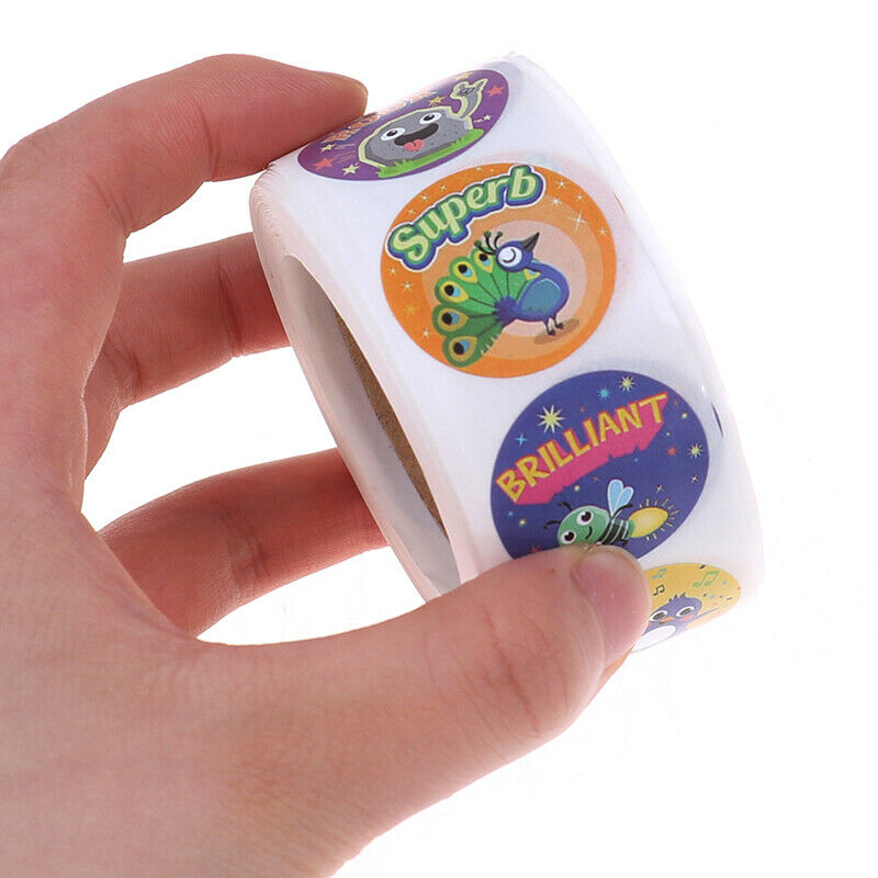 500PCs/Roll Motivational Reward Encouragement Stickers for Students Teach.l8