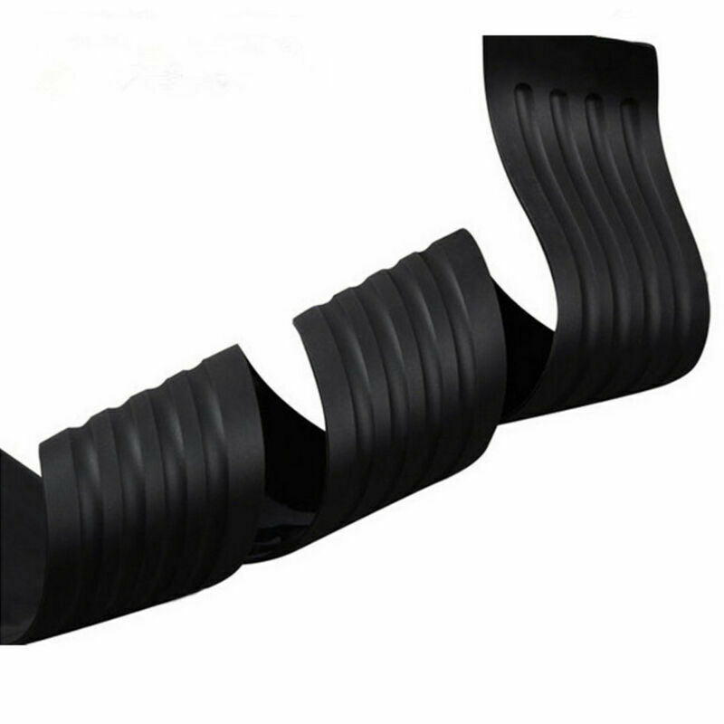 Car SUV Rear Bumper Trunk Sill Corner Protector Trim Rubber Guard Pad 35.4"Black
