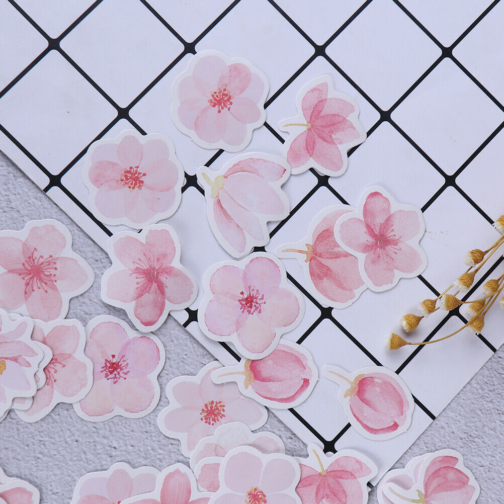 45 pcs Cherry sakura words bullet journal decorative stickers adhesive st.l8