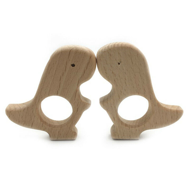 1pc Wooden Teethers Beech Wood Animal Chain Accessories New Born B.l8