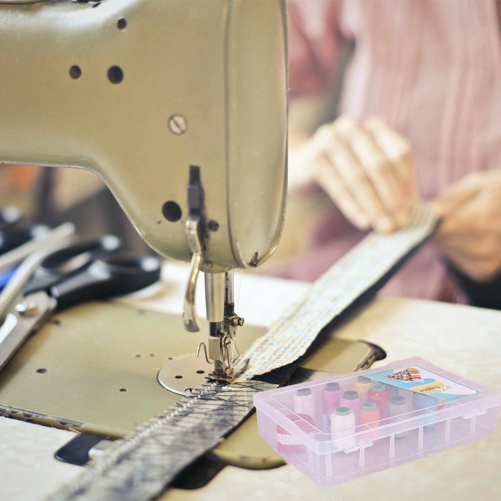 Sewing Spools Empty Threaded Box Spools Transparent Storage Case