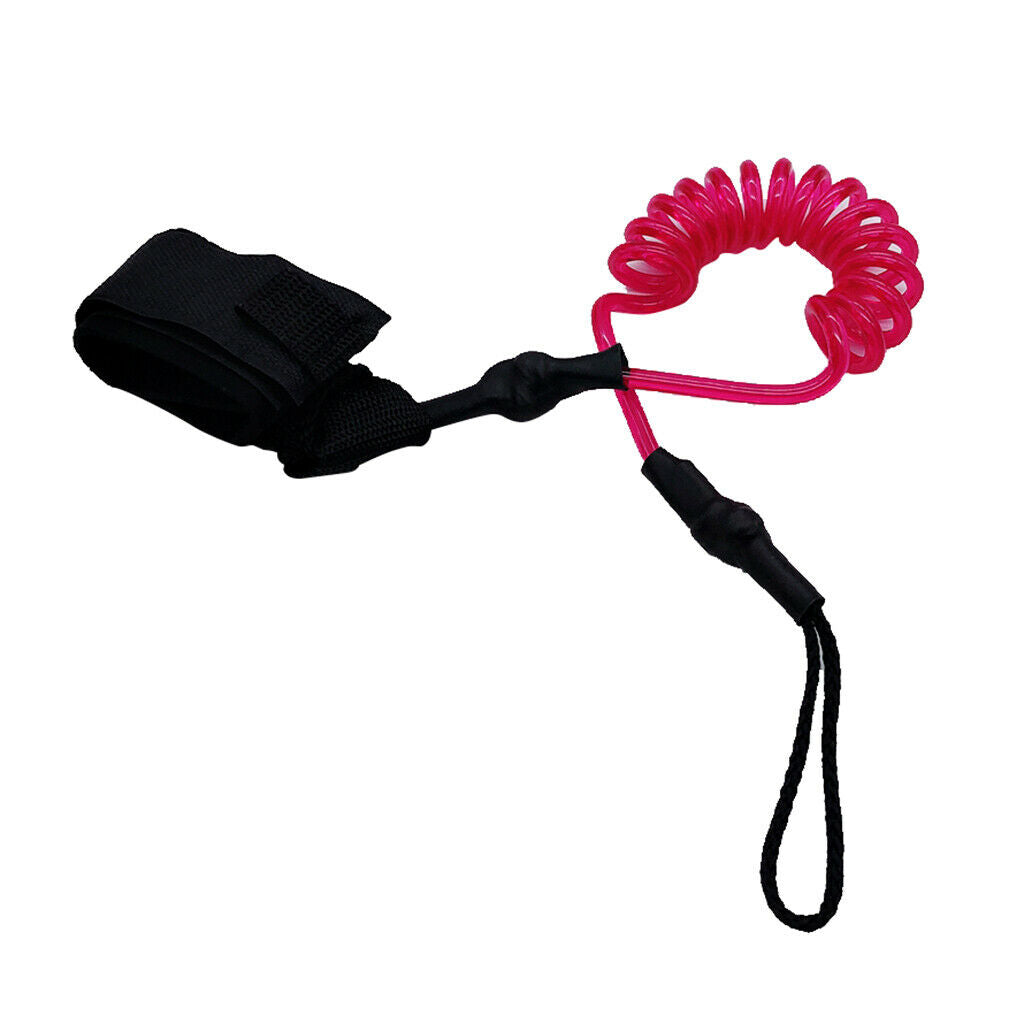 Paddle Safety Rod Elastic Leash Boats Raft Stretch Rope Rose Red