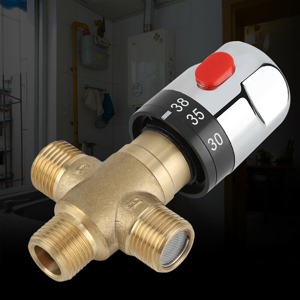 Thermostatic Mixing Valve Pipes Basin Constant Water Temperature Toilets Tap
