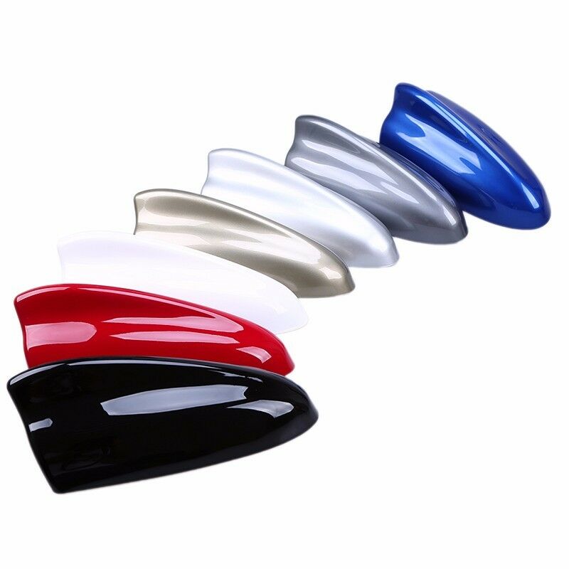 Streamlined Black Shark Fin Antenna FM/AM Signal Amplifier Car Roof Stickers
