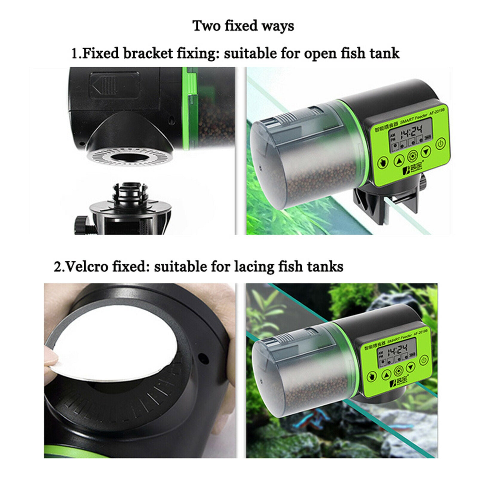 Automatic Fish Feeder 200ml Smart Timer Fish Food Dispenser Auto Feeding