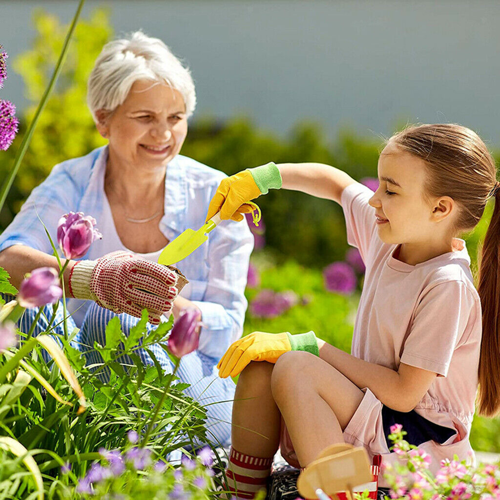 5Pieces Kid Gardening Set Planting Flowers Garden Tools Storage Carrying Bag
