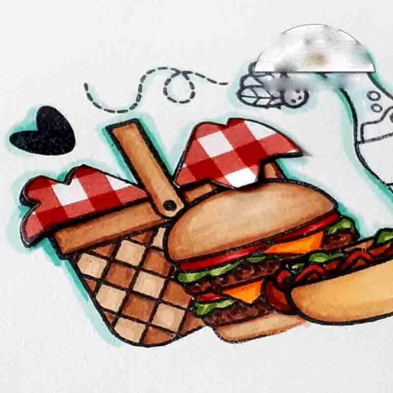 Barbecue Cutting Dies Clear Stamp for DIY Scrapbooking Paper Cards Embossing