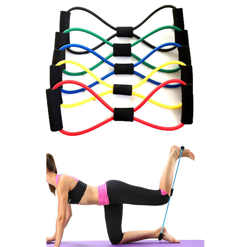Elastic Rubber Resistance Latex Band Loop Yoga Fitness Exercise Training iZ KX