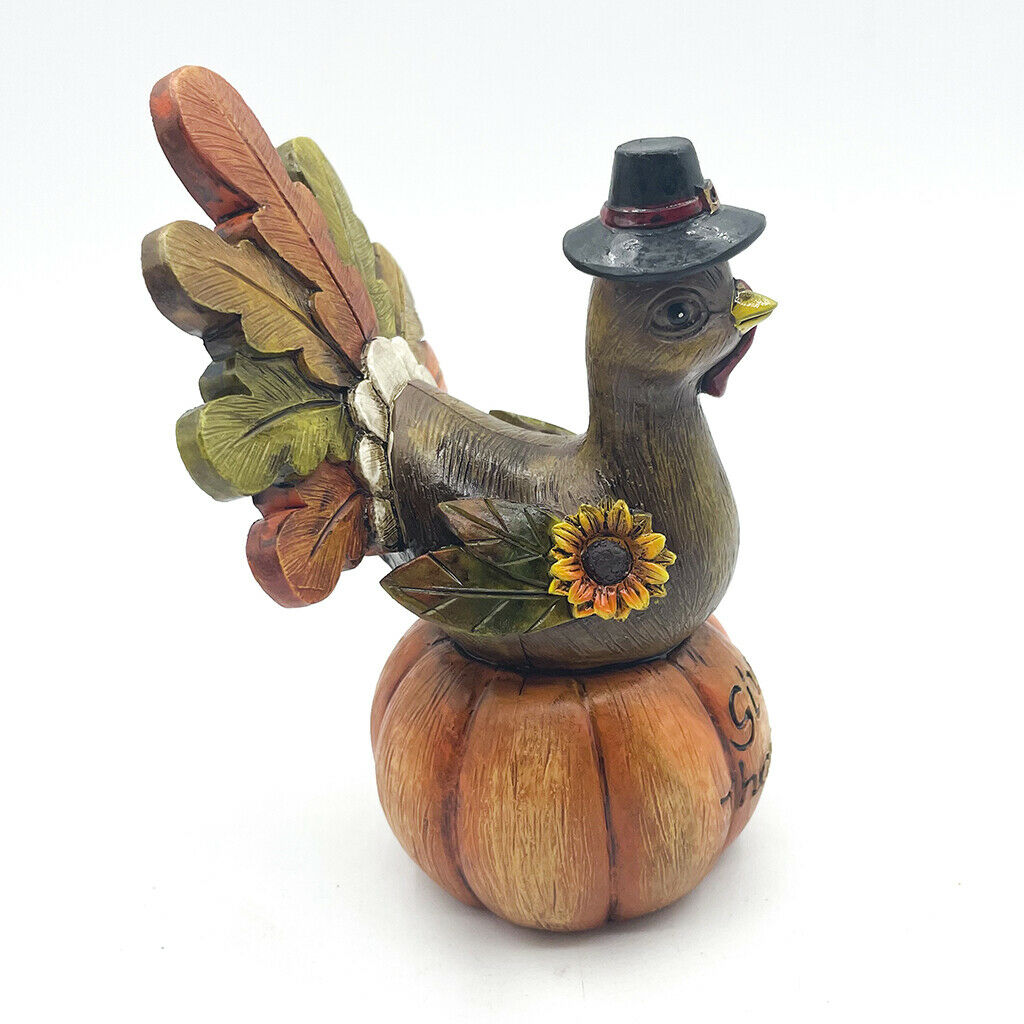 Thanksgiving Pumpkin Turkey Statue Colorful Autumn Fall Yard Home Decor